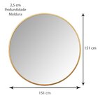 Espelho Decorativo Redondo Com Moldura Em Mdf Decore Pronto D