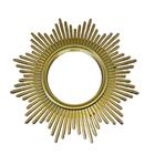 Espelho Decorativo Redondo Dourado Moldura Sol Em Plástico