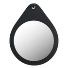 Espelho Decorativo Redondo Flat Wood Preto 67x80cm Arte Própria