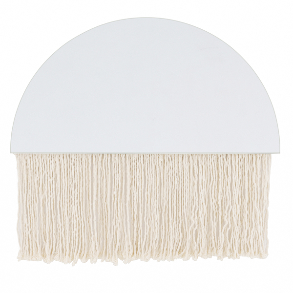 Espelho Decorativo Redondo Macrame  70x35cm Arte Própria