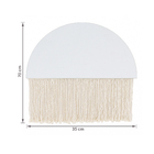 Espelho Decorativo Redondo Macrame  70x35cm Arte Própria