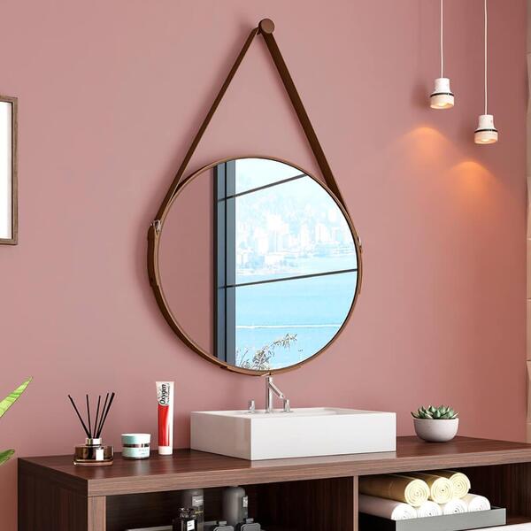 Espelho Decorativo Redondo - Rústico