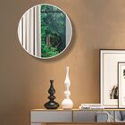 Espelho Decorativo Redondo Winter D03 60 Cm Moldura Off White