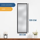 Espelho Decorativo Retangular 120x30cm Corpo Inteiro Com Mold
