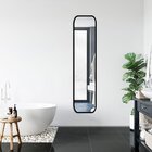 Espelho Decorativo Retangular 38x160 Grande De Parede Preto