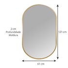 Espelho Decorativo Retangular Arredondado Com Moldura Decore