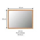 Espelho Decorativo Retangular Com Moldura 60cmx40 Cm Decore P