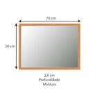 Espelho Decorativo Retangular Com Moldura 70cmx50 Cm Decore P