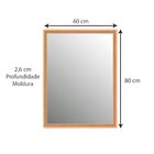 Espelho Decorativo Retangular Com Moldura 80cmx60cm Decore Pr