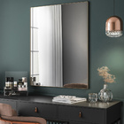 Espelho Decorativo Retangular Com Moldura Aço Dourado D01 90x