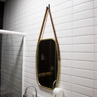 Espelho Decorativo Retangular Com Moldura De Plastíco Dourado