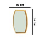 Espelho Decorativo Retangular Com Moldura Dourada 20 5x38 Cm