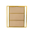 Espelho Decorativo Retangular com Moldura Dourado 200x110cm