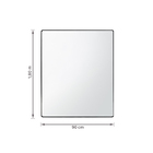 Espelho Decorativo Retangular com Moldura Preto 180x90cm