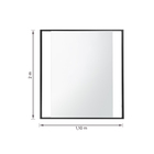Espelho Decorativo Retangular com Moldura Preto 200x110cm