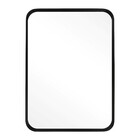 Espelho Decorativo Retangular Com Moldura Preto  60x40cm