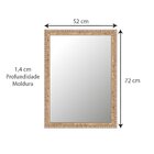 Espelho Decorativo Retangular De Parede Com Moldura Madeira 7