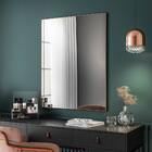 Espelho Decorativo Retangular Liss 90x60cm Moldura Em Aço Dou