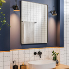 Espelho Decorativo Retangular Liss 90x60cm Moldura Em Aço Dou