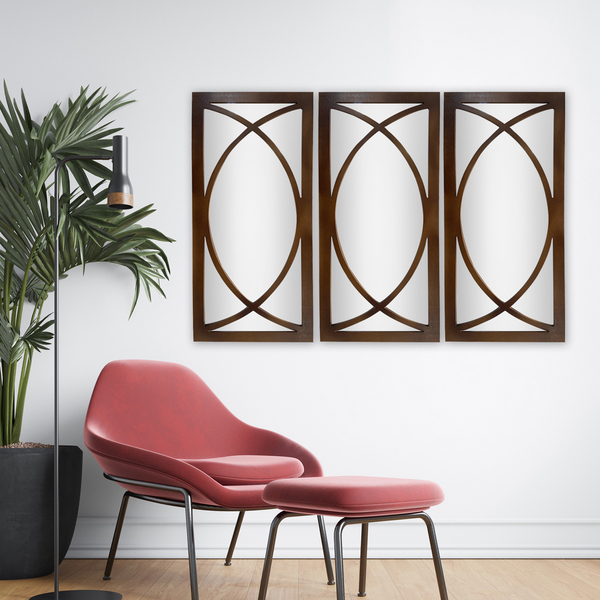 Espelho Decorativo Retangular Mood Neo Preto 73x33cm Arte Própria