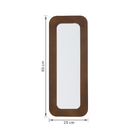 Espelho Decorativo Retangular Moodboard Marrom 65x25cm Arte Própria