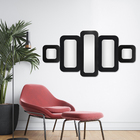 Espelho Decorativo Retangular Moodboard Preto 65x25cm Arte Própria