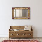 Espelho Decorativo Retangular Rústico Com Moldura 117cm X 87c