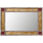 Espelho Decorativo Retangular Rústico Com Moldura 97cm X 77cm