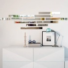 Espelho Decorativo Retângulo Listras Em Acrílico Sala Quarto