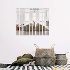 Espelho Decorativo Retângulo Listras Em Acrílico Sala Quarto