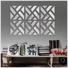 Espelho Decorativo Retângulos Diagonal 49 X 202 Cm