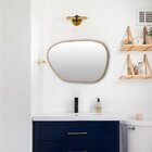 Espelho Decorativo Rocha 60x40cm Orgânico De Parede Caramelo