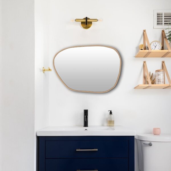 Espelho Decorativo Rocha 60x40cm Orgânico De Parede Caramelo