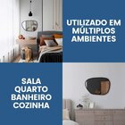 Espelho Decorativo Rocha 60x40cm Orgânico De Parede Preto