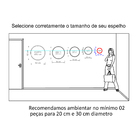 Espelho Decorativo Round Interno Amarelo 20 Cm Redondo