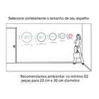 Espelho Decorativo Round Interno Rosa 20 Cm Redondo