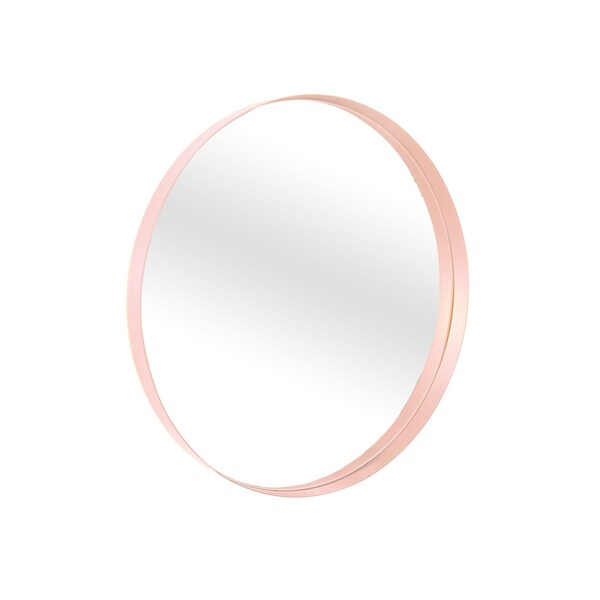 Espelho Decorativo Round Interno Rosa 30 Cm Redondo