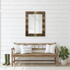 Espelho Decorativo Rústico Com Madeira De Demolição 78cm X 98