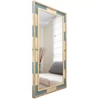 Espelho Decorativo Rústico Com Moldura Decore Pronto Branco E