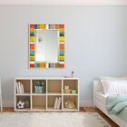 Espelho Decorativo Rústico Com Moldura Decore Pronto Colorido