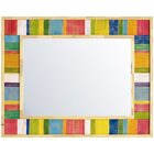 Espelho Decorativo Rústico Com Moldura Decore Pronto Colorido