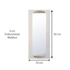 Espelho Decorativo Rústico Provençal Com Apliques 72cm X 92cm