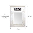 Espelho Decorativo Rústico Provençal Com Apliques Decore Pron