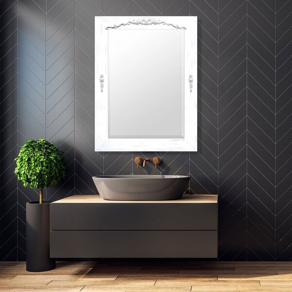 Espelho Decorativo Rústico Provençal Com Apliques Decore Pron