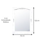 Espelho Decorativo Rústico Provençal Com Apliques Decore Pron