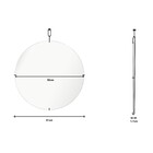 Espelho Decorativo Sem Moldura Redondo 50x50cm Medalha Inspire