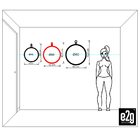 Espelho Decorativo Short Strip Amarelo Alça Corino Preta 50 C