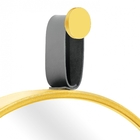 Espelho Decorativo Short Strip Amarelo Alça Corino Preta 60 C