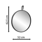 Espelho Decorativo Short Strip Marrom Alça Corino Rajada 50 C