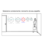 Espelho Decorativo Short Strip Preto Alça Corrente 40 Cm Redo